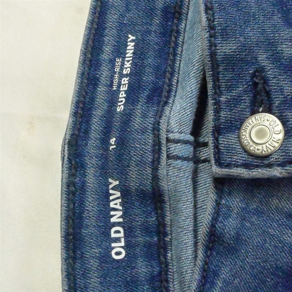 Old Navy 14 High Rise Super Skinny Medium Wash Stretch Denim Womens Jeans - Picture 6 of 9